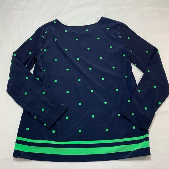 Gap Womens Long Sleeve Polka Dot Blue Dress Size S/P - Picture 2 of 14